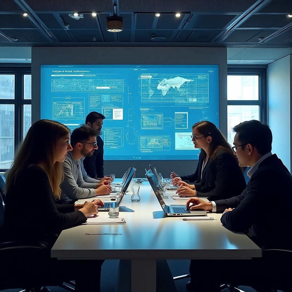 Equipo en reunión de planificación